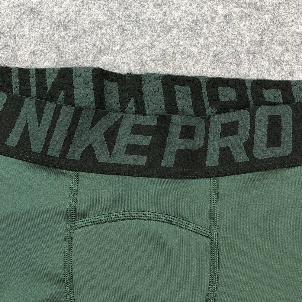 Nike Hyperwarm Compression Mens Pants XL Dark Green Stretch Training Combat - Picture 5 of 14